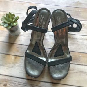 DONALD J PLINER Suede Double Ankle Strap Shoe 7.5